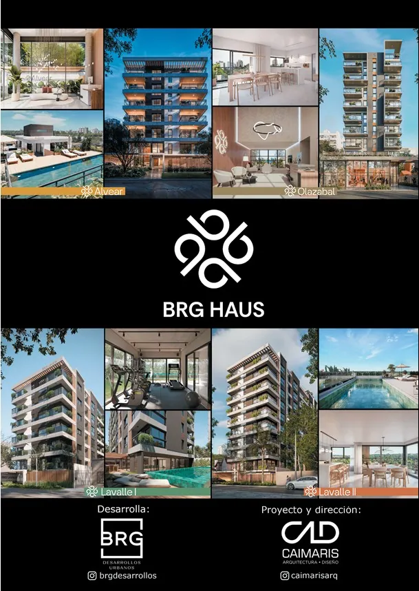 Publicación BRG Haus con los desarrollos Lavalle I, Lavalle II, Alvear y Olazábal