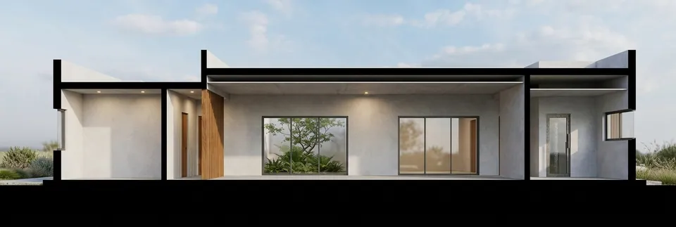 Casa Prados I · Corte longitudinal